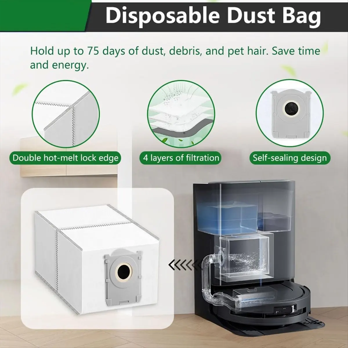AT59 For ECOVACS T80 PRO OMNI / T80 OMNI Robot Vacuum Replacement Main Roller Mop Cloth Side Brush Dust Bag HEPA Filter
AT59 For ECOVACS T80 PRO OMNI / T80 OMNI Robot Vacuum Replacement Main Roller Mop Cloth Side Brush Dust Bag HEPA Filter