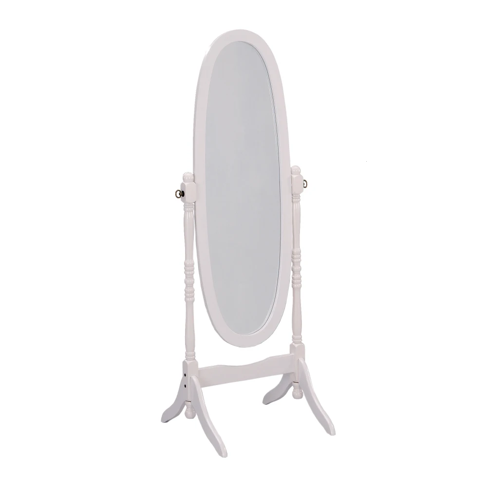 59 Inch Full Length Floor Mirror Oval White Wooden Frame Adjustable Standing Cheval Mirror for Bedroom Dressing Room Vanity
59 Inch Full Length Floor Mirror Oval White Wooden Frame Adjustable Standing Cheval Mirror for Bedroom Dressing Room Vanity