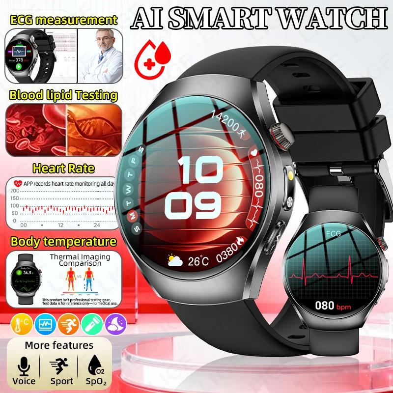 New Smart Watch Men Women Analysis Health 1.43‘’ AMOLED ECG+PPG Uric Acid Lipid Body Fat Care Clock Call Heart Rate Smartwatch
New Smart Watch Men Women Analysis Health 1.43‘’ AMOLED ECG+PPG Uric Acid Lipid Body Fat Care Clock Call Heart Rate Smartwatch