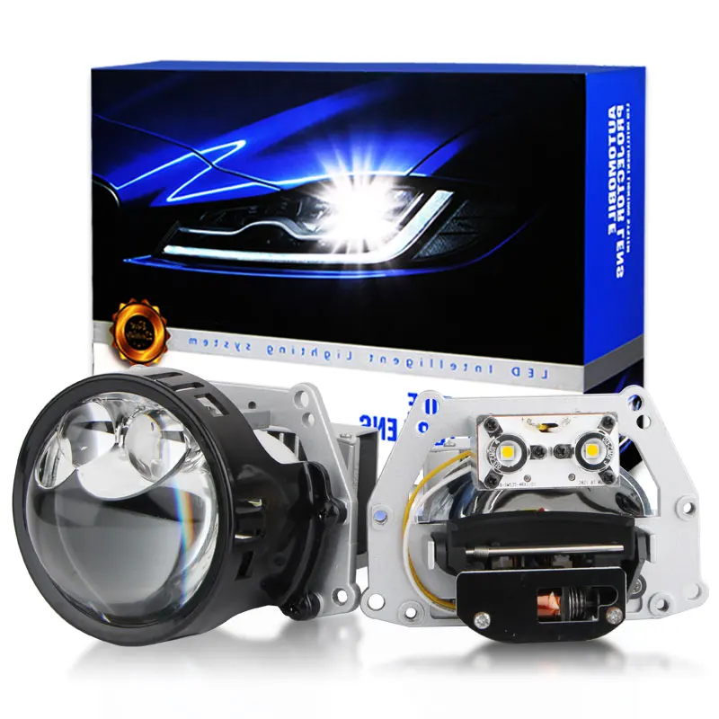 Motorcycle Lighting Accessories Auto Lighting Systems Bi LED Projector Lens 3.0 Inch H4 Laser Headlight Lens Polo 6000K