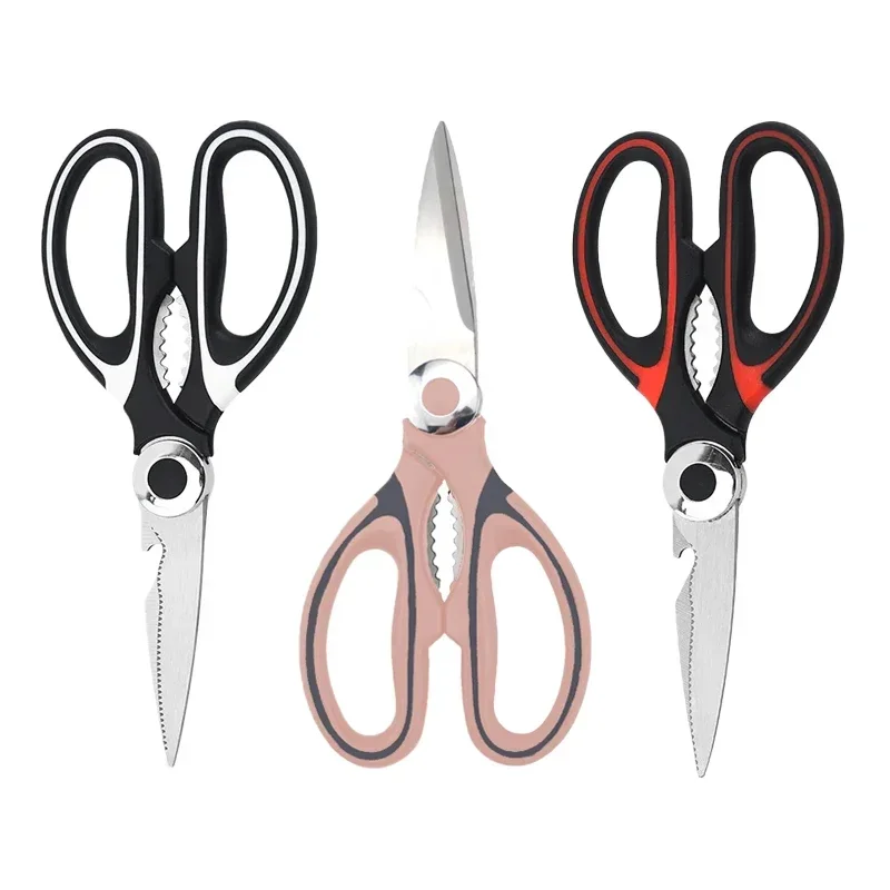 New Kitchen Stainless Steel Heavy Duty Multipurpose Scissors Chicken Bone Scissors with Cover for Opening Bottle Nutcracker
New Kitchen Stainless Steel Heavy Duty Multipurpose Scissors Chicken Bone Scissors with Cover for Opening Bottle Nutcracker