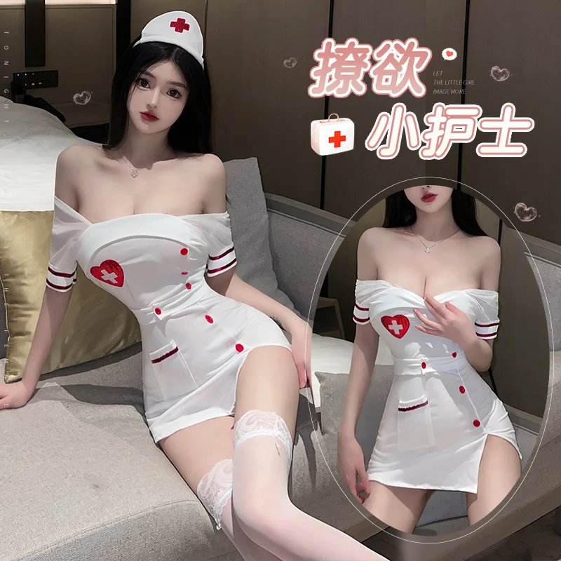 Women's Sexy Cute Pure Desire Nurse Uniform Temptation Set Cosplay Costume Sweet and Spicy Girl Erotic Lingerie Maid Costume
Women's Sexy Cute Pure Desire Nurse Uniform Temptation Set Cosplay Costume Sweet and Spicy Girl Erotic Lingerie Maid Costume