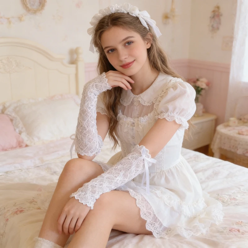 Ladies' Black Long Gloves Lolita Lace Subculture Women's Strap Hand Sleeve Sleeves Hot Girl y2k Lolita Ballet Style
Ladies' Black Long Gloves Lolita Lace Subculture Women's Strap Hand Sleeve Sleeves Hot Girl y2k Lolita Ballet Style