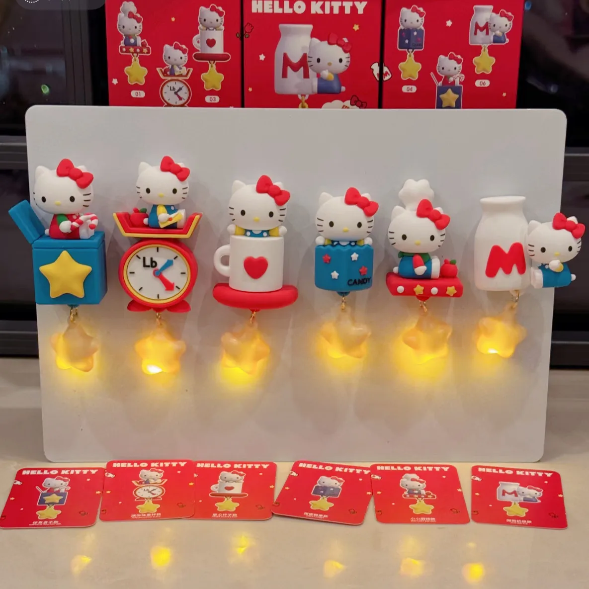 Hello Kitty Retro Cafe Series Light-up Fridge Magnet Blind Box Cute Collectible Ornament with Glowing Star for Fans
Hello Kitty Retro Cafe Series Light-up Fridge Magnet Blind Box Cute Collectible Ornament with Glowing Star for Fans