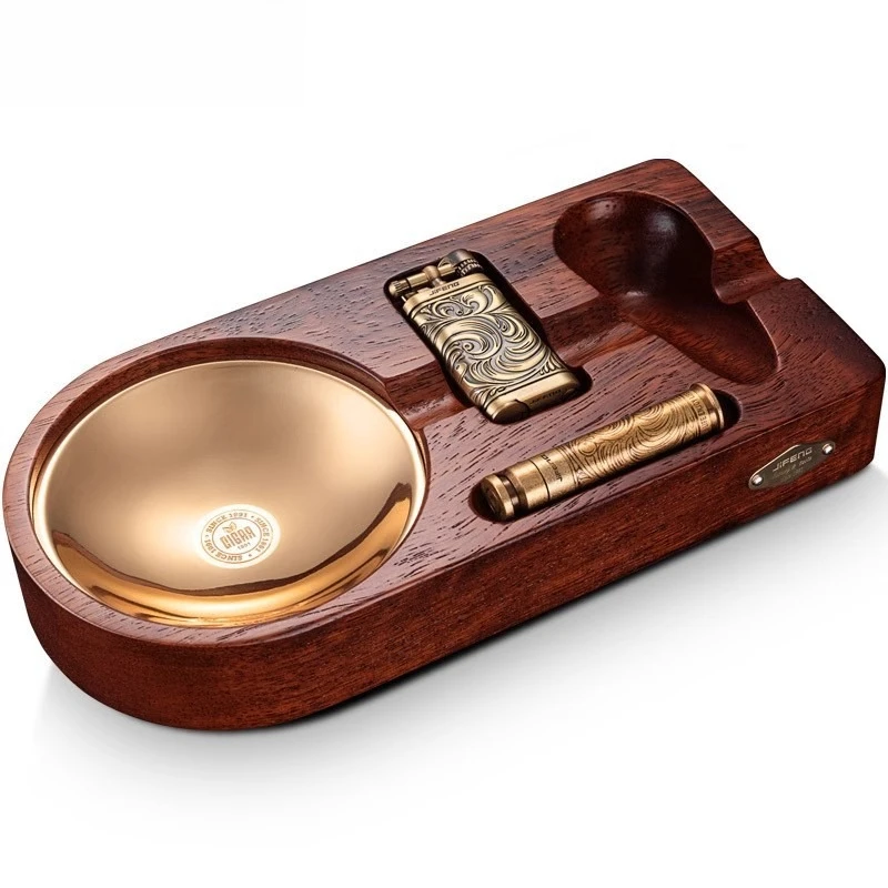 Подарочный набор для сигар премиум-класса — латунная пепельница, тампер и деревянная пепельница (роскошный набор из 3 предметов) 
Подарочный набор для сигар премиум-класса — латунная пепельница, тампер и деревянная пепельница (роскошный набор из 3 предметов)