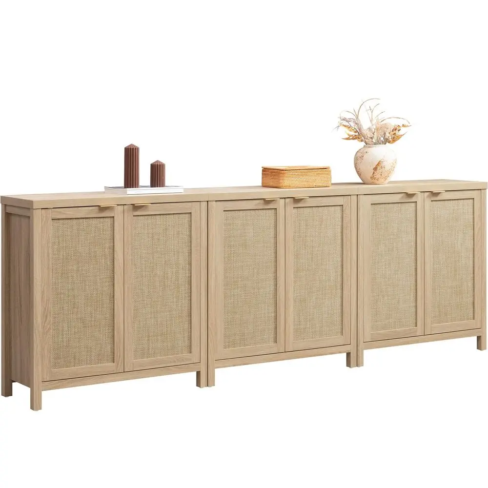Rattan Cabinet Sideboard Buffet Storage Cabinet 3 Pieces Farmhouse Boho Credenza Coffee Bar Cabinet with Rattan Decorated Doors
Rattan Cabinet Sideboard Buffet Storage Cabinet 3 Pieces Farmhouse Boho Credenza Coffee Bar Cabinet with Rattan Decorated Doors