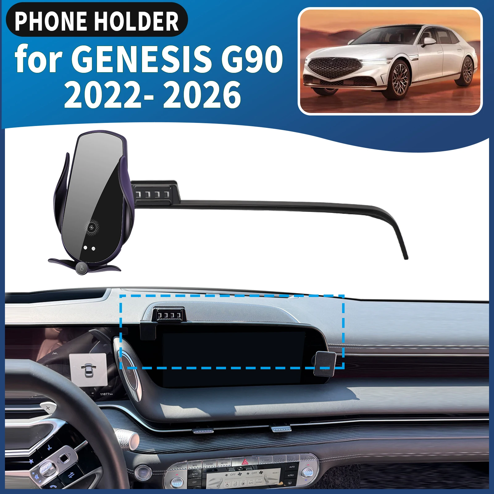 for GENESIS G90 2022 2023 2024 2025 2026 Car Phone Holder Mount Vehicle-Specific GPS Navigation Easy Installation accessoires
for GENESIS G90 2022 2023 2024 2025 2026 Car Phone Holder Mount Vehicle-Specific GPS Navigation Easy Installation accessoires
