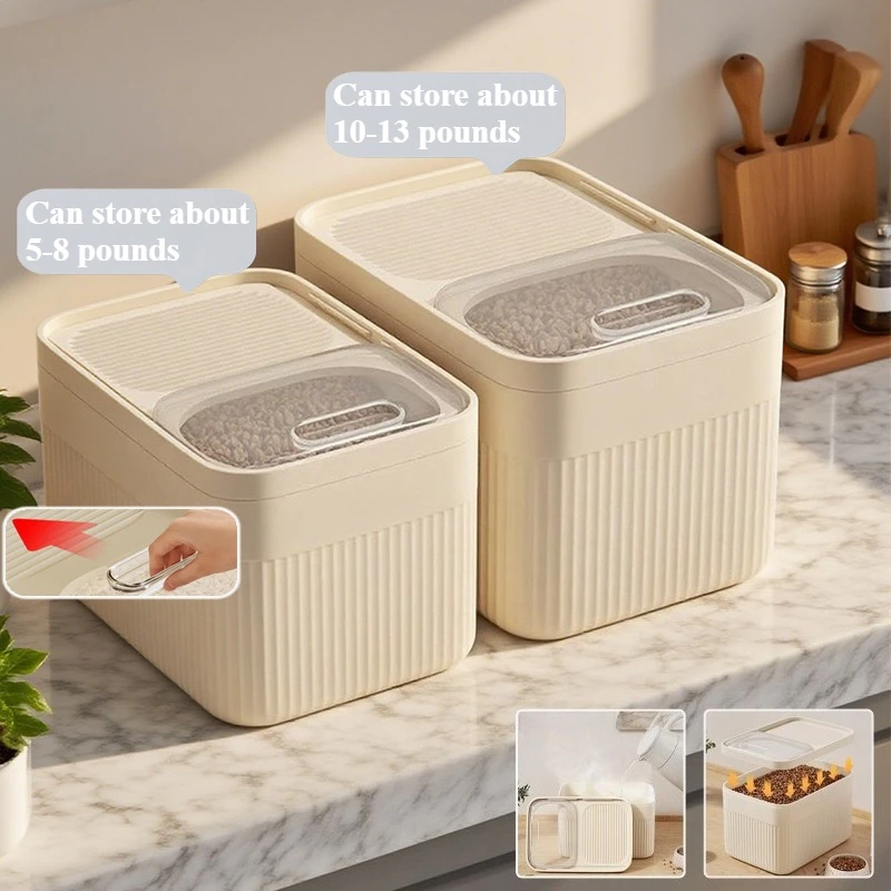Airtight Pet Food Storage Container with Measuring Cup Large Capacity Damp-Proof Kitchen Grain Rice Storage Boxes Multipropose
Airtight Pet Food Storage Container with Measuring Cup Large Capacity Damp-Proof Kitchen Grain Rice Storage Boxes Multipropose