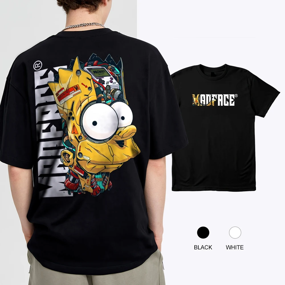 The Simpsons original T-shirt Robot Simpson fashionable cotton thick cloth T-shirt Round Neck Cotton Men Women Present Brand
The Simpsons original T-shirt Robot Simpson fashionable cotton thick cloth T-shirt Round Neck Cotton Men Women Present Brand