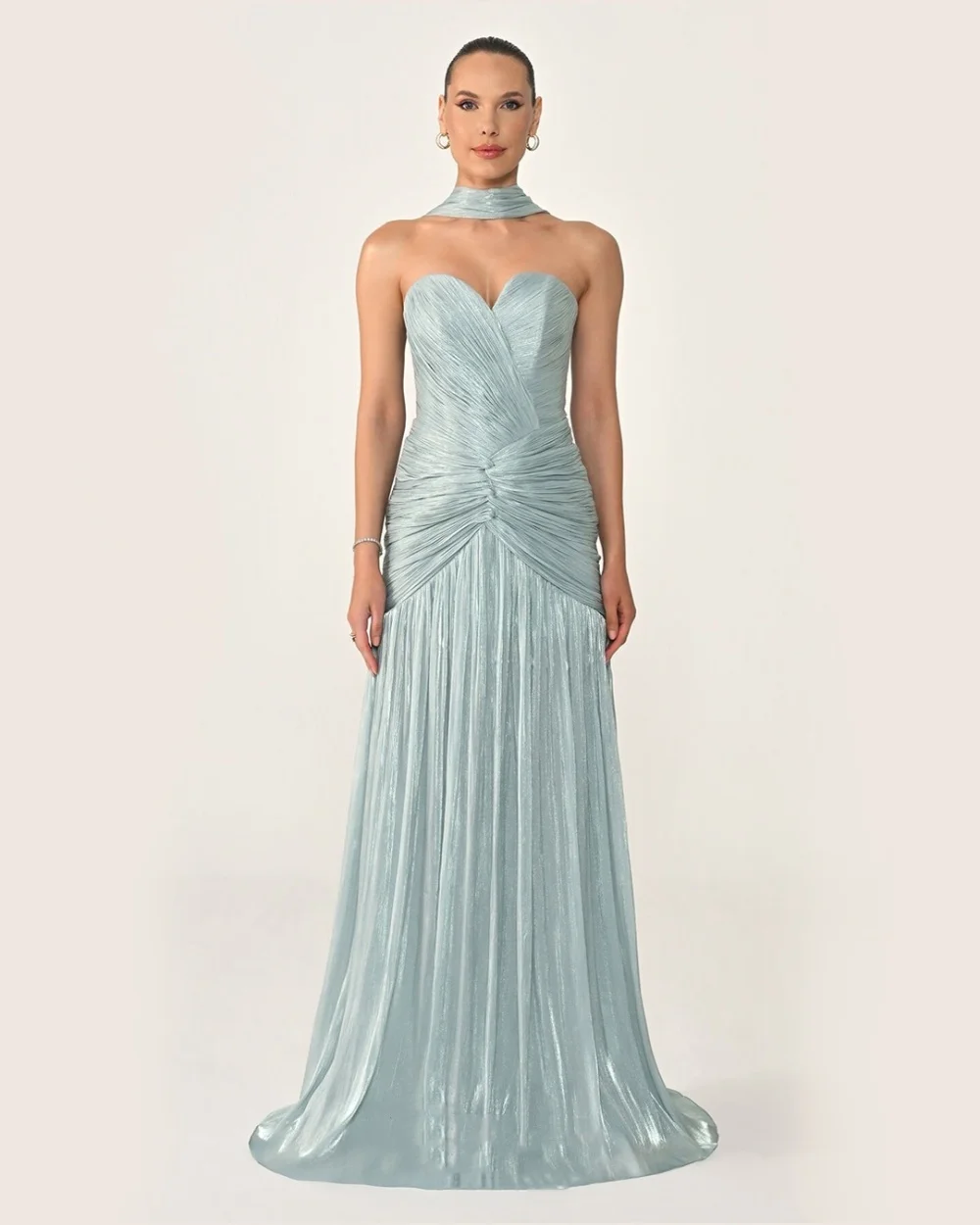 Customized Modest Fashion Pleat Draped Shawl Mermaid Strapless Floor-Length Evening Dresses For Wedding Party Sizes Available
Customized Modest Fashion Pleat Draped Shawl Mermaid Strapless Floor-Length Evening Dresses For Wedding Party Sizes Available