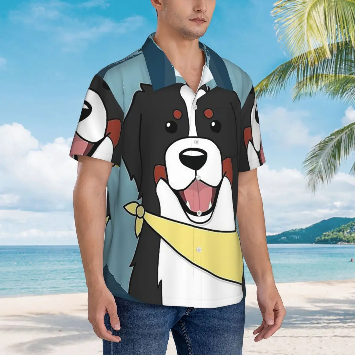 Friendly Bernese Mountain Dog Animal Hawaiian Shirts Fashion Men Short Sleeve Shirt for Summer Beach Men's Lapel Tops
Friendly Bernese Mountain Dog Animal Hawaiian Shirts Fashion Men Short Sleeve Shirt for Summer Beach Men's Lapel Tops