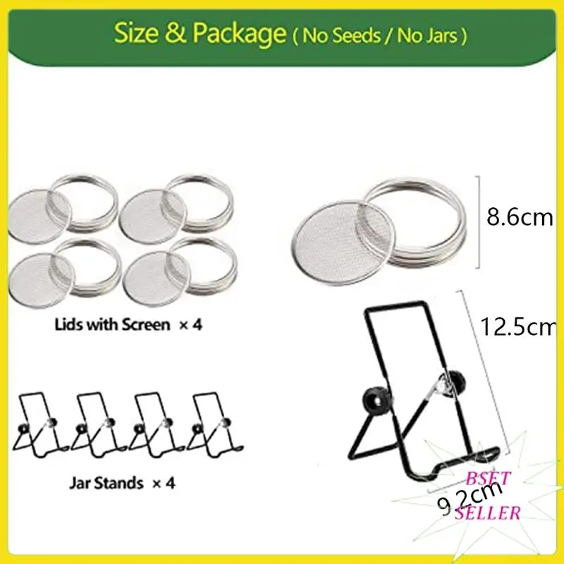 Крышка для проращивания банок A010, аксессуары для набора проращивания банок, крышка банки для проращивания из нержавеющей стали, набор для проращивания банок с горлышком 86 мм
Крышка для проращивания банок A010, аксессуары для набора проращивания банок, крышка банки для проращивания из нержавеющей стали, набор для проращивания банок с горлышком 86 мм