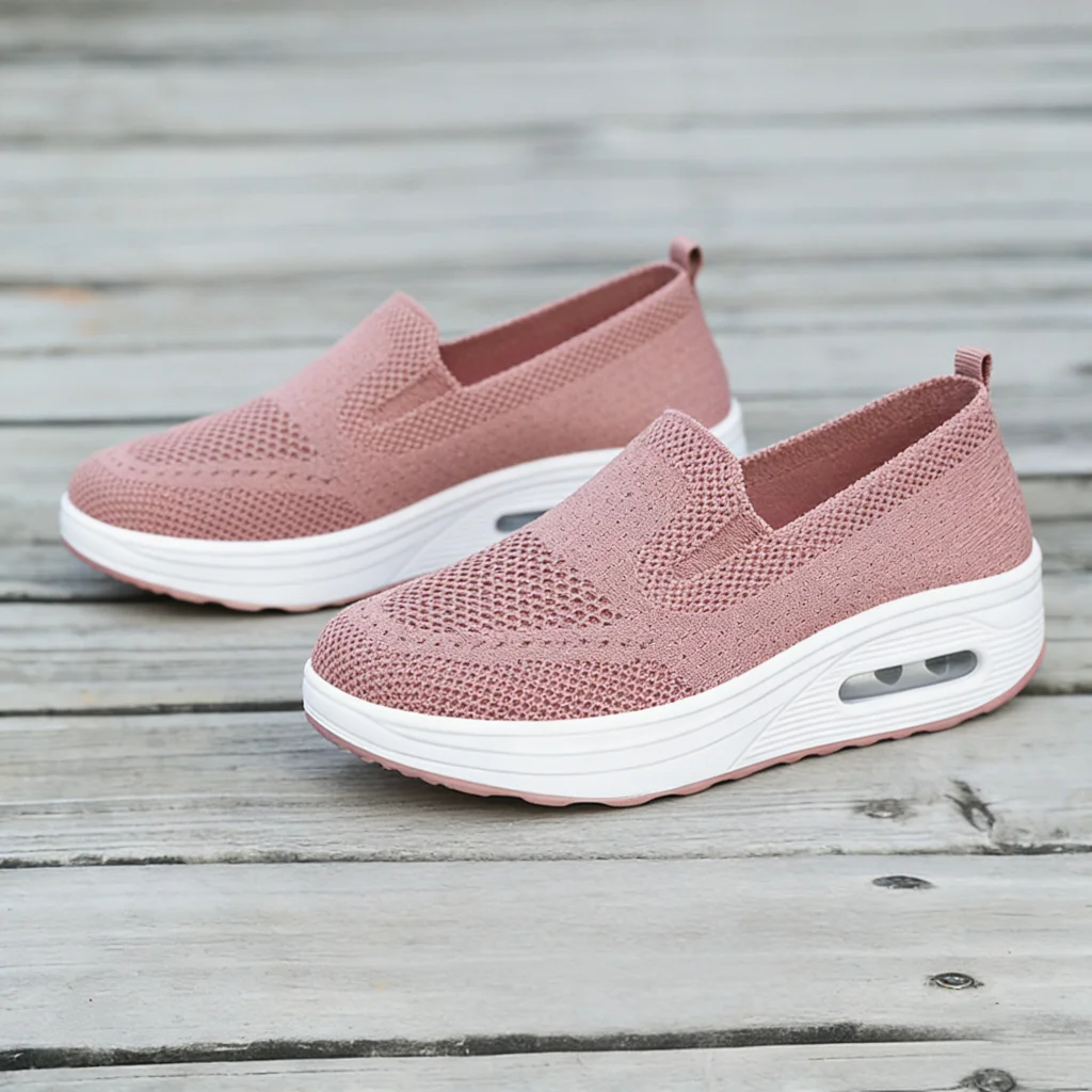 Womens Pink Air Cushion Slip-On Sneakers, Breathable Knit Platform Walking Shoes, Casual Comfort Footwear
Womens Pink Air Cushion Slip-On Sneakers, Breathable Knit Platform Walking Shoes, Casual Comfort Footwear