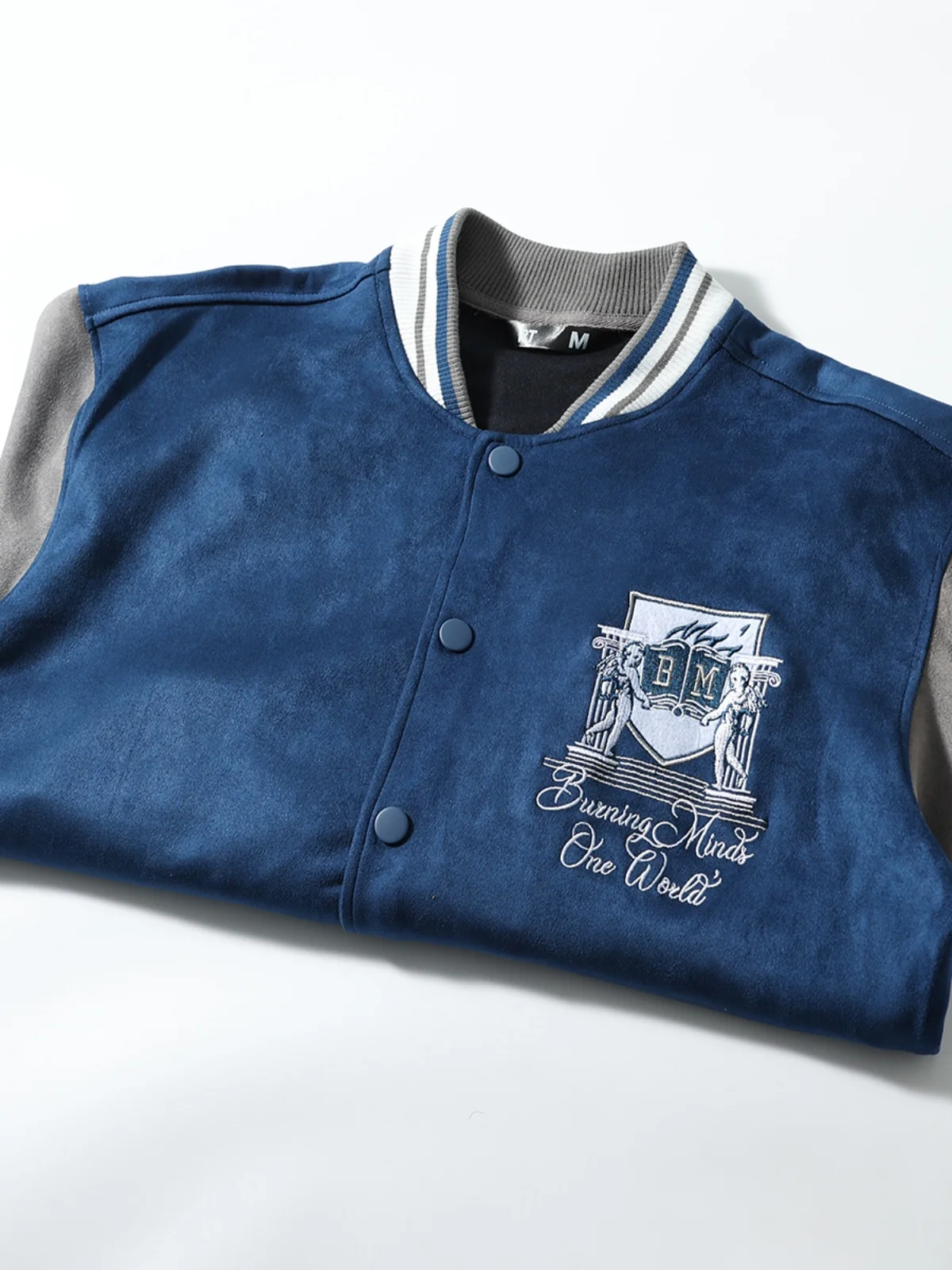 American College Sle! Vibrant Light Trendy! Color Blo Suede Fabric! Men's Faion Baseball Jaet Coat Embroidery 
American College Sle! Vibrant Light Trendy! Color Blo Suede Fabric! Men's Faion Baseball Jaet Coat Embroidery