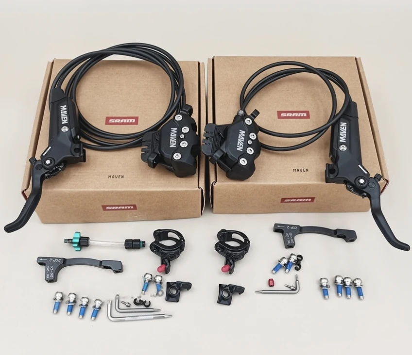 SRAM Hydraulic Brake Maven BSE Diffusion Black Anodized 381G Stiff 4-piston caliper with best heat management and easier bolt
SRAM Hydraulic Brake Maven BSE Diffusion Black Anodized 381G Stiff 4-piston caliper with best heat management and easier bolt
