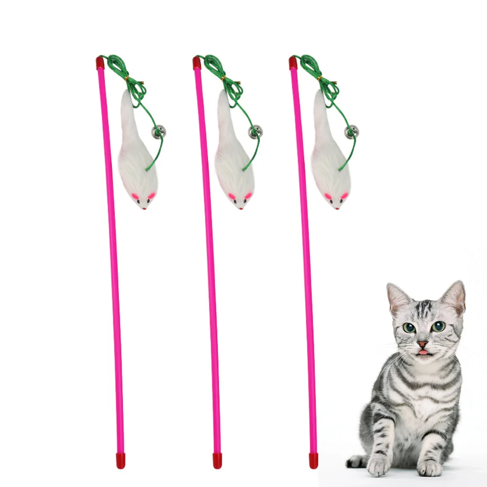 5Pcs Premium Cat Teaser Wand Interactive Play Stick for Kitten Training Exercise Fun Mouse Design Random Color
5Pcs Premium Cat Teaser Wand Interactive Play Stick for Kitten Training Exercise Fun Mouse Design Random Color