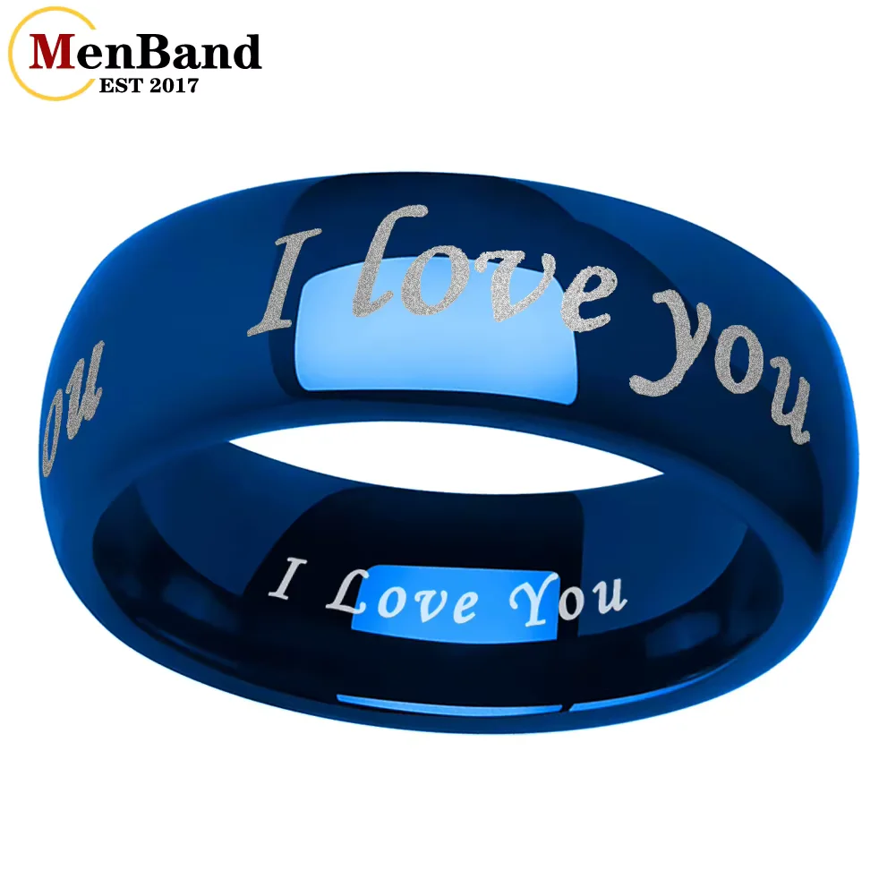 MenBand 6MM 8MM Laser Engraved I Love You Logo Men Women Tungsten Wedding Band Ring Domed Polished Shiny Comfort Fit
MenBand 6MM 8MM Laser Engraved I Love You Logo Men Women Tungsten Wedding Band Ring Domed Polished Shiny Comfort Fit