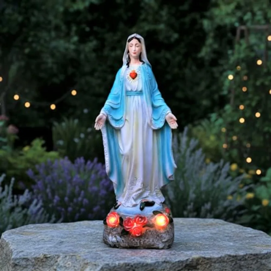 Garden Mary Statue, Solar Outdoor Statues, Blessed Mother Statue with Solar Flower Ligths, Home/Garden Decor, to Women/Mom 11.8
Garden Mary Statue, Solar Outdoor Statues, Blessed Mother Statue with Solar Flower Ligths, Home/Garden Decor, to Women/Mom 11.8