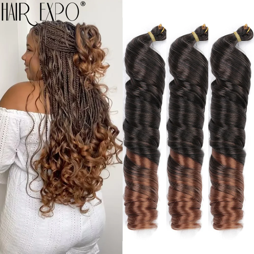 3PCS French Curls Braiding Hair Extensions Synthetic Hair Loose Wave Spiral Curl Braids Hair Ombre Pre Stretched Hair For Women
3PCS French Curls Braiding Hair Extensions Synthetic Hair Loose Wave Spiral Curl Braids Hair Ombre Pre Stretched Hair For Women