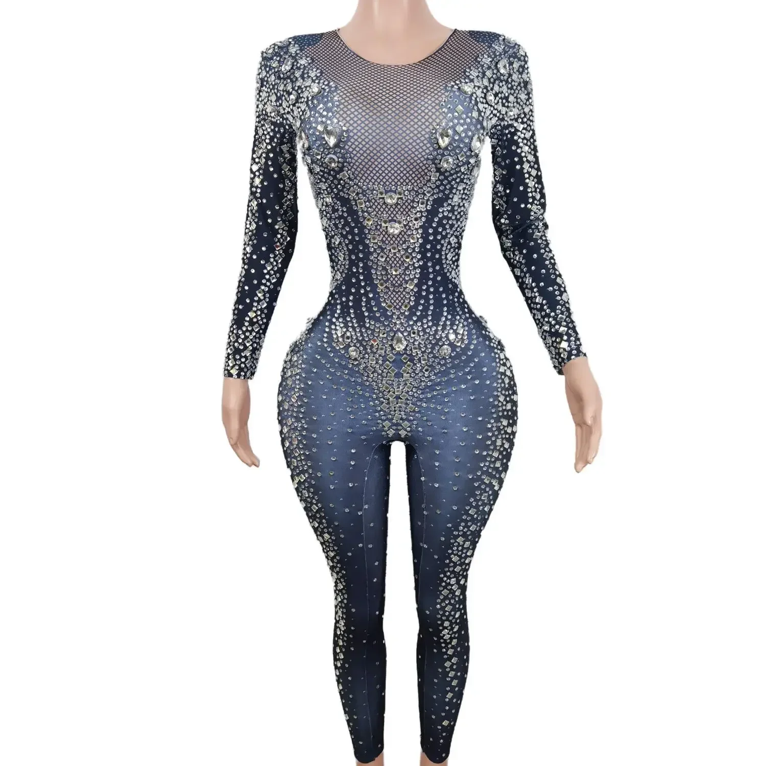 Crystals Pole Dancing Black Women Jumpsuits Lead Dance Women Costumes Fashion Tight Birthday Party Rompers
Crystals Pole Dancing Black Women Jumpsuits Lead Dance Women Costumes Fashion Tight Birthday Party Rompers