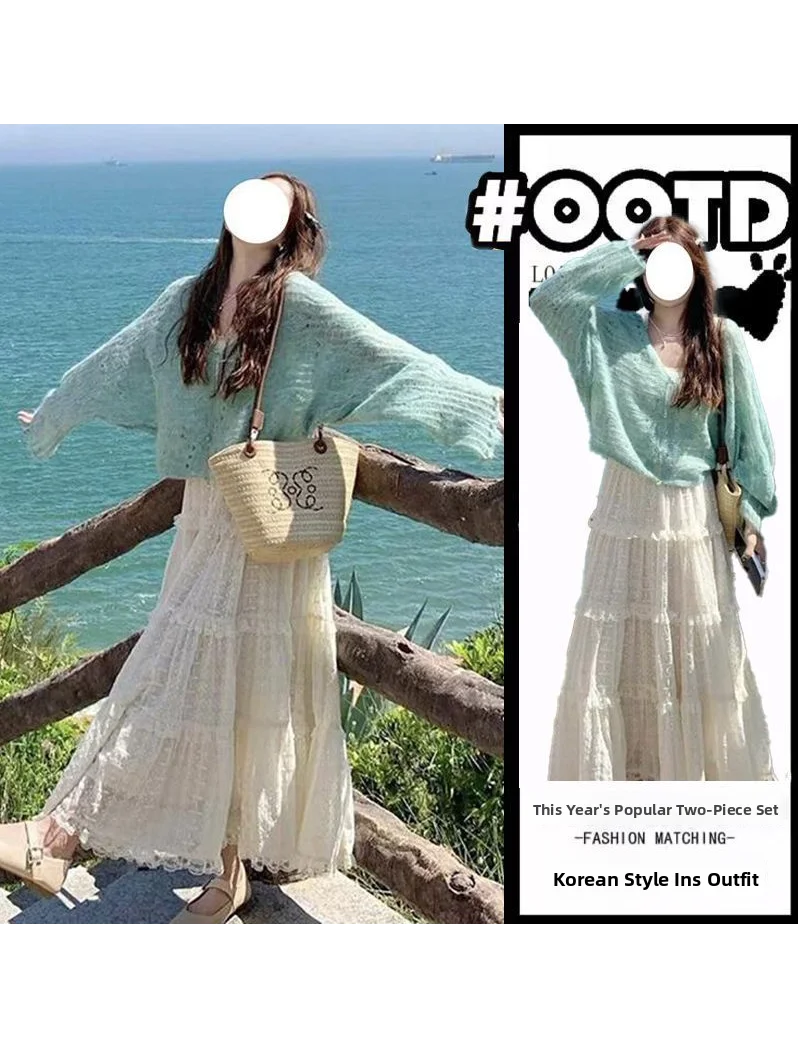 Spring Autumn Gentle Wind Knitted Open Cardigan And Slimming Skirt Two Piece Set Women's Faion Casual Sle Polyester ...
Spring Autumn Gentle Wind Knitted Open Cardigan And Slimming Skirt Two Piece Set Women's Faion Casual Sle Polyester ...