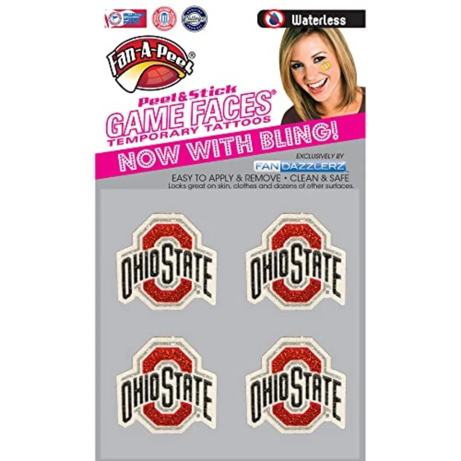 -A-Peel Oio State Waters Temporary Tattoos - Peel and Stick of Temporary Tattoos, Glitter - Officially Licend
-A-Peel Oio State Waters Temporary Tattoos - Peel and Stick of Temporary Tattoos, Glitter - Officially Licend