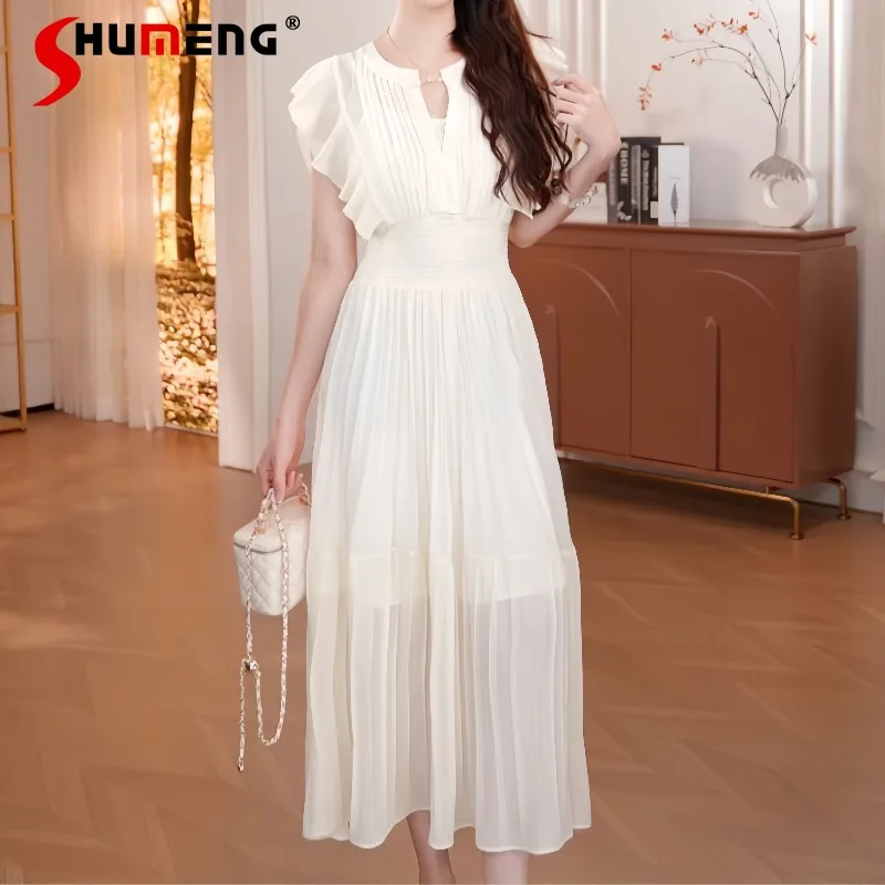 Japanese Elegant Flutter Sleeves Dress Summer Vacation Long Dresses Lolita Gentle High-End Waist-Cinching Lace A-Line Vestidos
Japanese Elegant Flutter Sleeves Dress Summer Vacation Long Dresses Lolita Gentle High-End Waist-Cinching Lace A-Line Vestidos