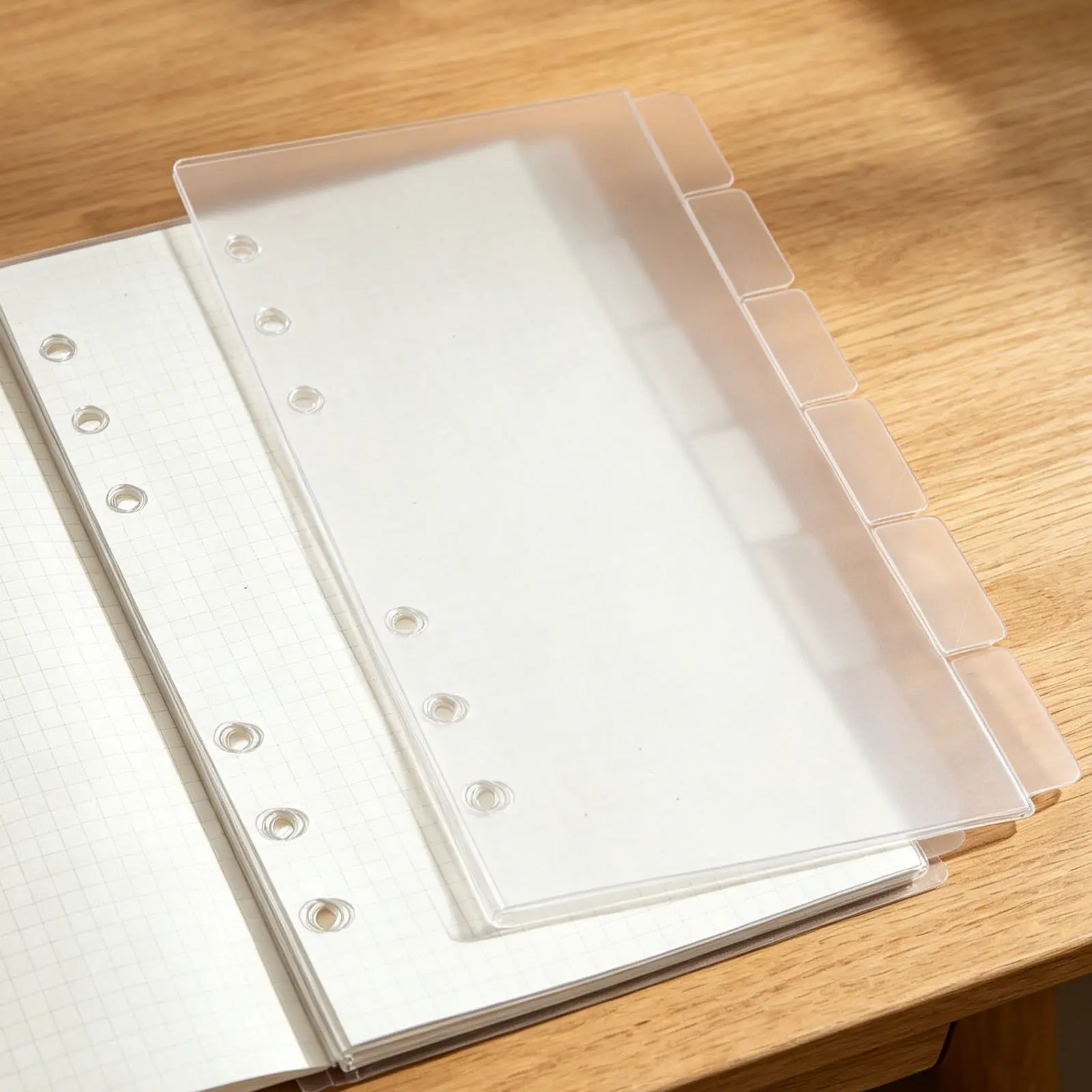6 Pcs Clear Acrylic Index Page Dividers With Tab A6 6-Ring Notebook Dividers Binder Inserts Sheets For Notebook Planner
6 Pcs Clear Acrylic Index Page Dividers With Tab A6 6-Ring Notebook Dividers Binder Inserts Sheets For Notebook Planner