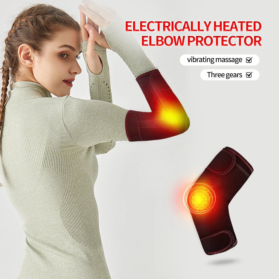 Heated Elbow Brace Far Infrared Therapy USB-Powered Full-Wrap Arm Massager Arthritis Relief Muscle Strain Recovery Easy to Carry
Heated Elbow Brace Far Infrared Therapy USB-Powered Full-Wrap Arm Massager Arthritis Relief Muscle Strain Recovery Easy to Carry