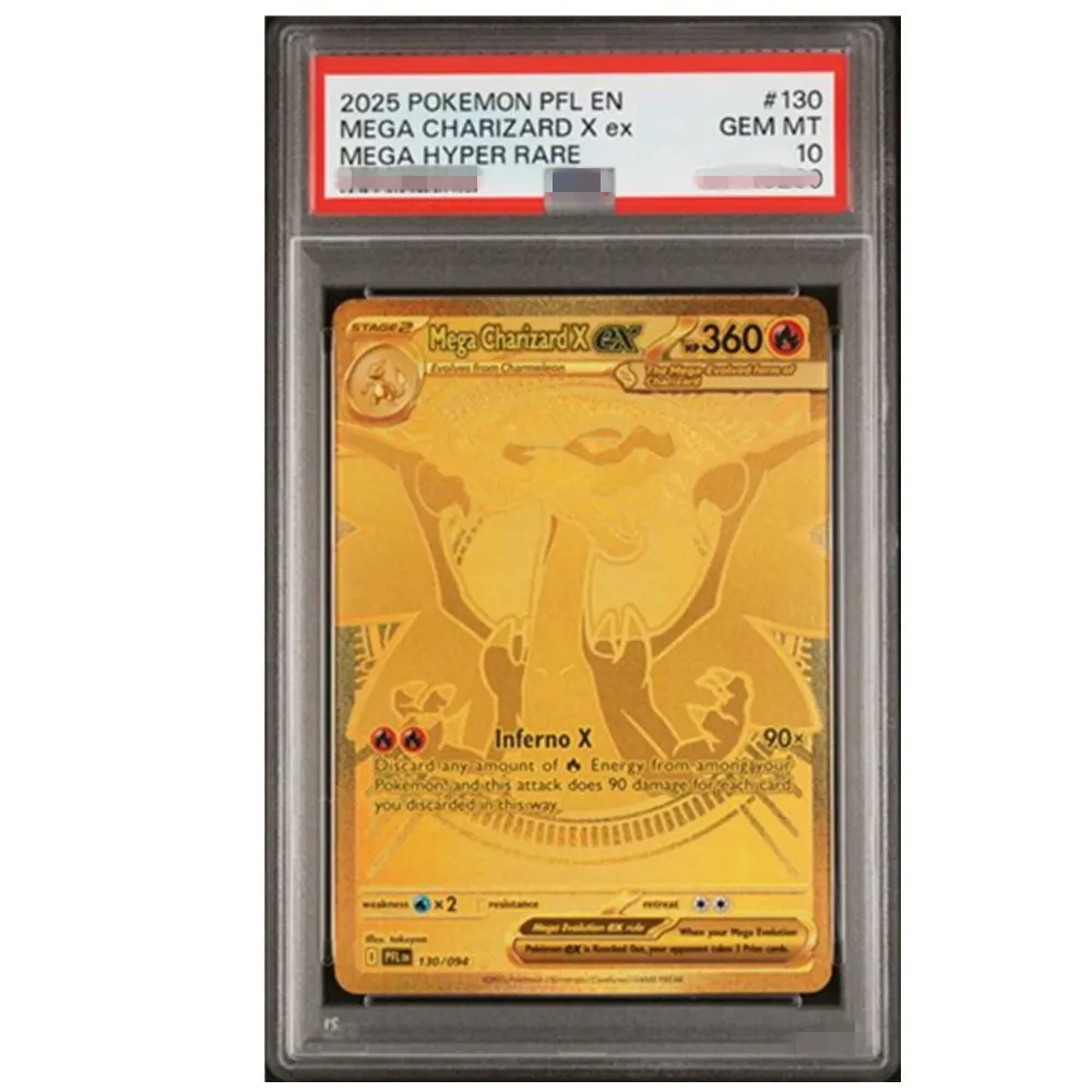  Карты покемонов «сделай сам» Mega Charizard X EX PFL EN 130/094 125/094 Hyper Rare GEM MT 10 Коллекционная коллекционная карточка PTCG
Карты покемонов «сделай сам» Mega Charizard X EX PFL EN 130/094 125/094 Hyper Rare GEM MT 10 Коллекционная коллекционная карточка PTCG