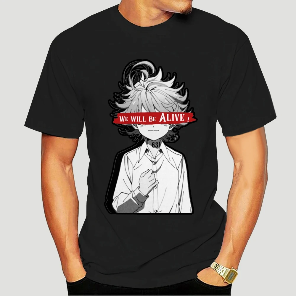Anime The Promised Neverland T Shirt Emma We Will Be Alive T-shirt Men's Cotton Tee Shirt Harajuku Streetwear 5075X
Anime The Promised Neverland T Shirt Emma We Will Be Alive T-shirt Men's Cotton Tee Shirt Harajuku Streetwear 5075X