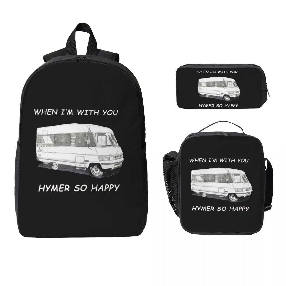 When I'm With You Hymer So Happy Backpack Student BookBag School Bag Laptop Shoulder Bags 3ps Insulated Lunch Bag Pencil Case
When I'm With You Hymer So Happy Backpack Student BookBag School Bag Laptop Shoulder Bags 3ps Insulated Lunch Bag Pencil Case