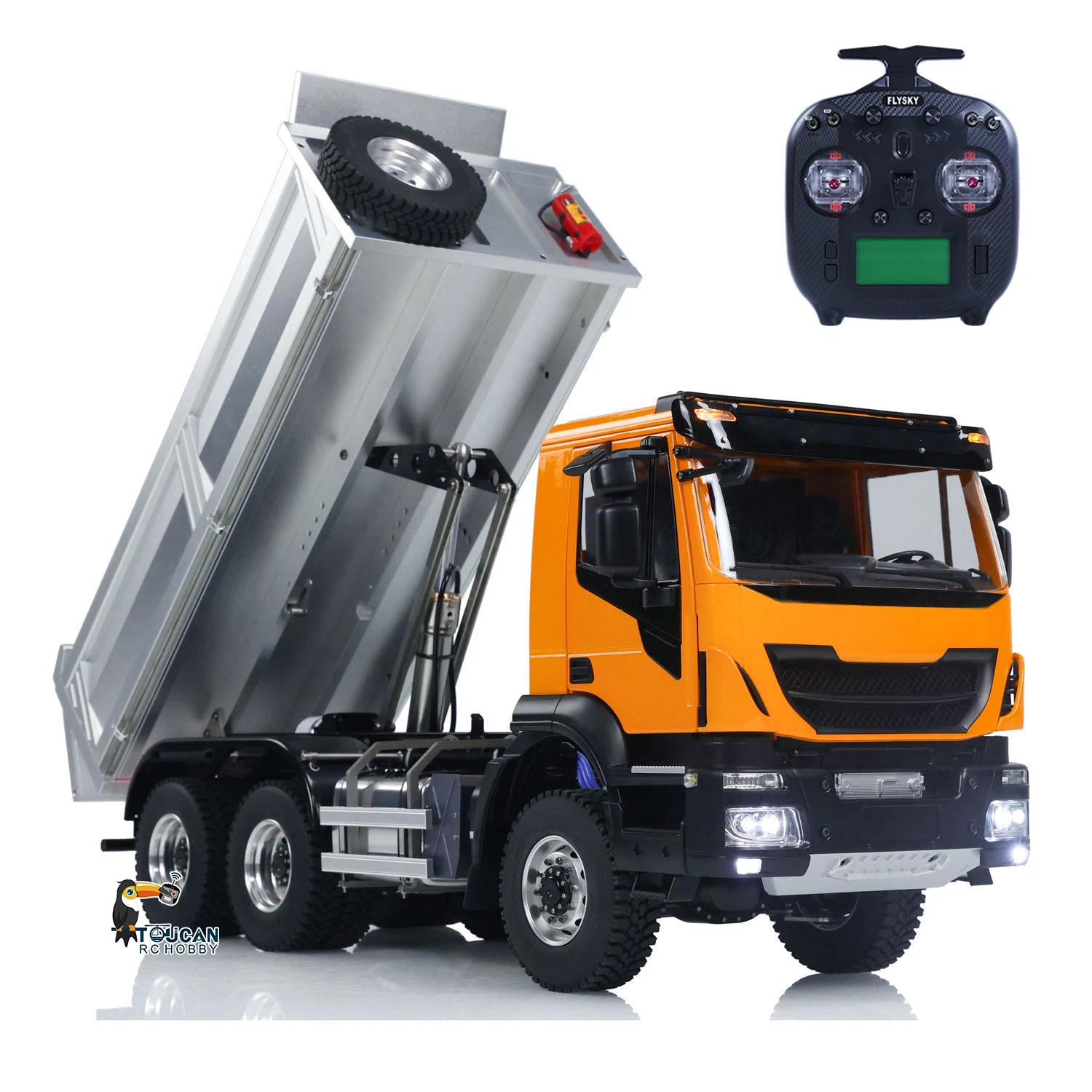 6x6 1:14 RC Metal Hydraulic Dumper Truck Remote Control Car Model with 2-speed Gearbox Sound Light System RC Toy TH23528
6x6 1:14 RC Metal Hydraulic Dumper Truck Remote Control Car Model with 2-speed Gearbox Sound Light System RC Toy TH23528