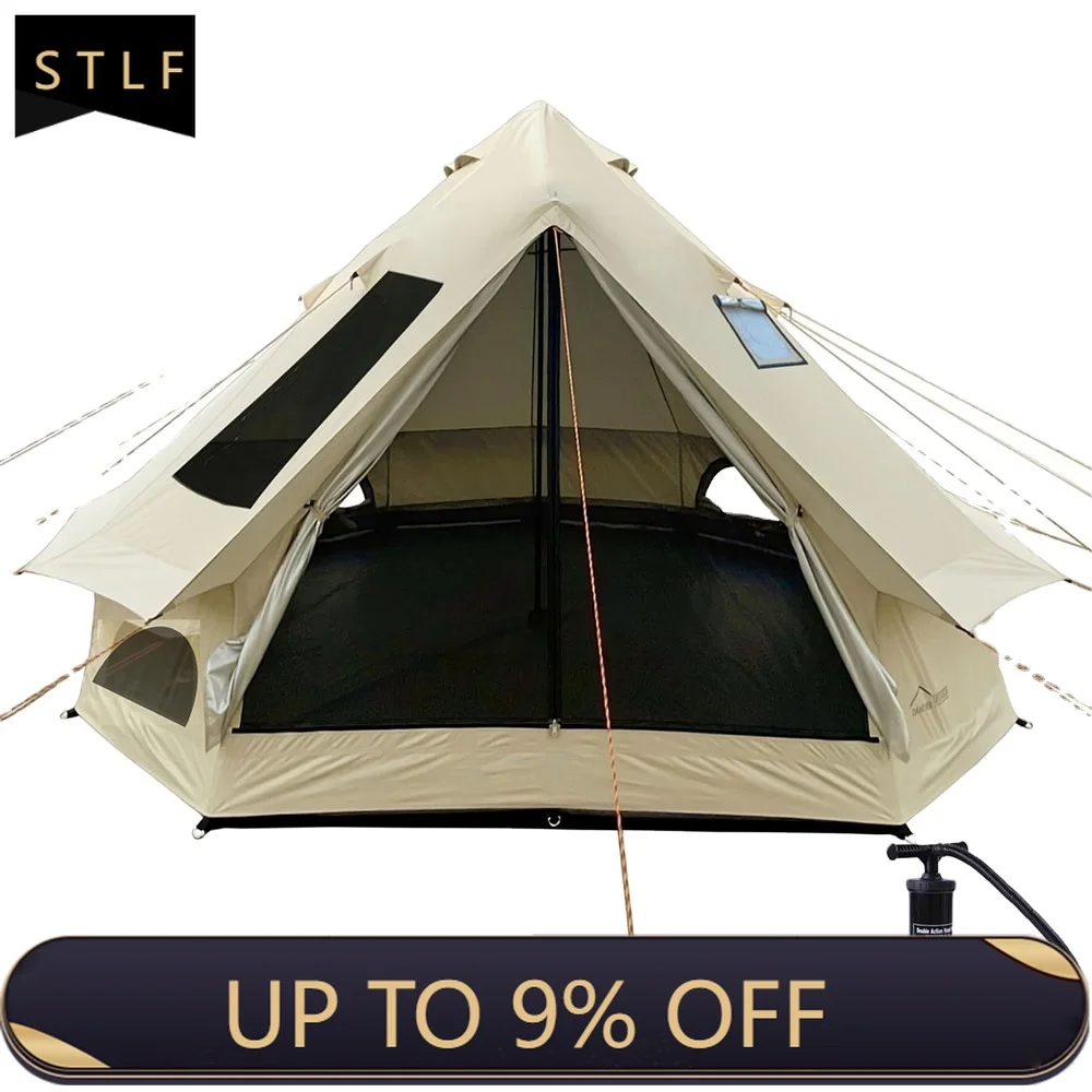 Inflatable Hot Tent 2-4 Person 4-Season with Stove Jack Waterproof Oxford Fabric Skyview Lightweight No Center Pole Camping Tent
Inflatable Hot Tent 2-4 Person 4-Season with Stove Jack Waterproof Oxford Fabric Skyview Lightweight No Center Pole Camping Tent