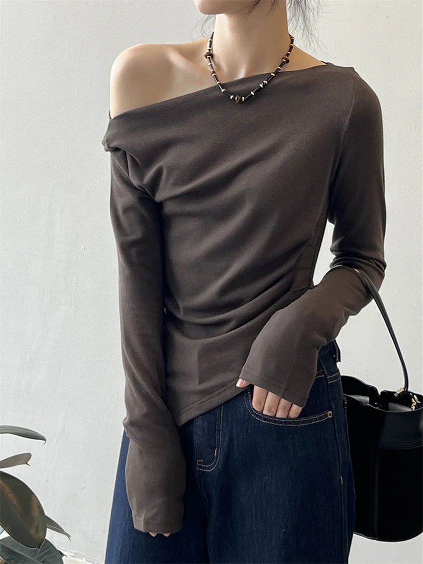 Alien Kitty M-L Women Bottoming T-Shirts Full Sleeve Solid 2025 Comfortable Off Shoulders Chic Slim New Winter Daily Loose Tees
Alien Kitty M-L Women Bottoming T-Shirts Full Sleeve Solid 2025 Comfortable Off Shoulders Chic Slim New Winter Daily Loose Tees