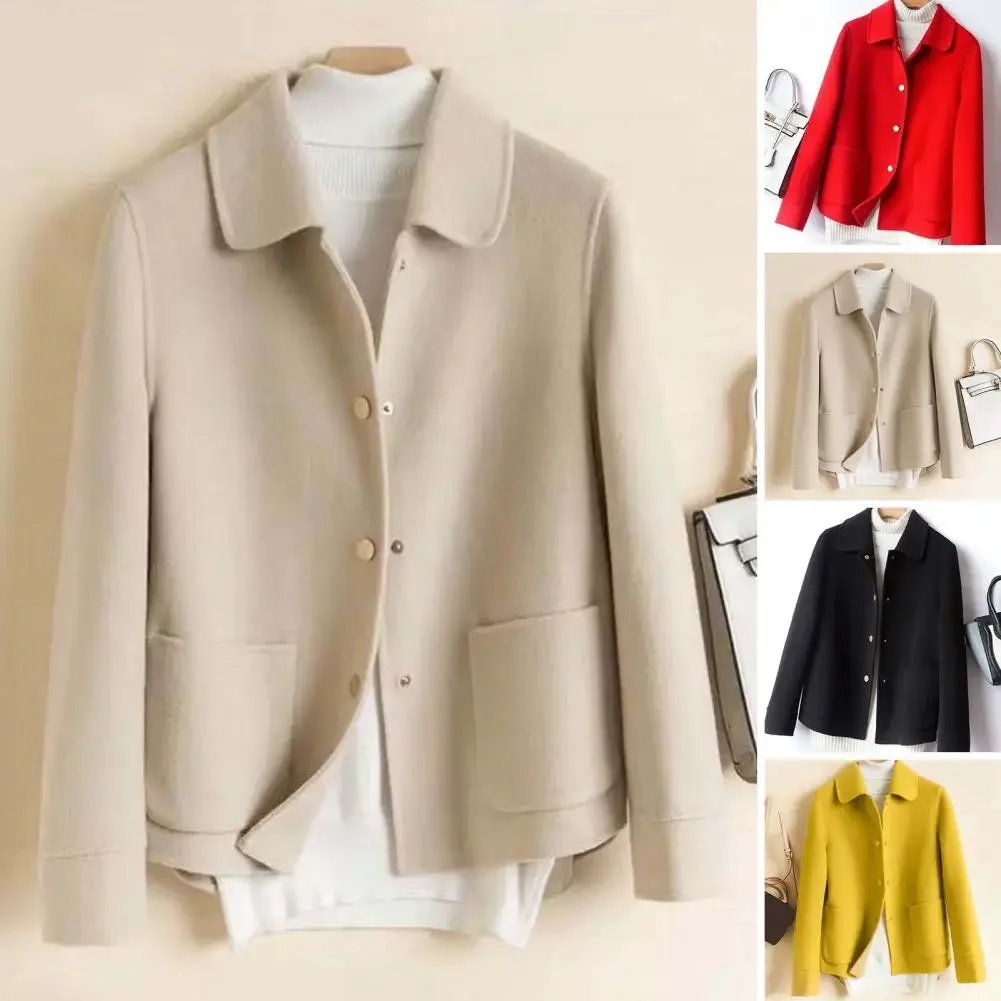 Women Jackets Solid Color 2025 Autumn Winter Female Pocket Single-breasted Outerwear Turn-down Collar Ladies Short Coats
Women Jackets Solid Color 2025 Autumn Winter Female Pocket Single-breasted Outerwear Turn-down Collar Ladies Short Coats