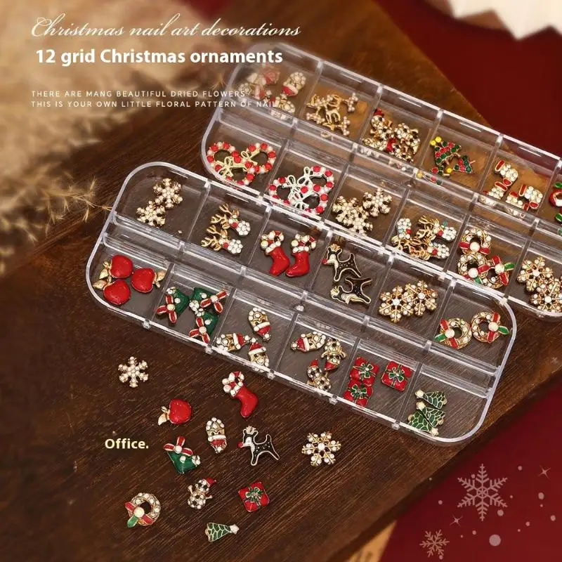 12 Grids Elk Santa Claus Nail Art Jewelry Nail Rhinestones Christmas Nail Decorations Manicure Accessories Christmas Nail Charms
12 Grids Elk Santa Claus Nail Art Jewelry Nail Rhinestones Christmas Nail Decorations Manicure Accessories Christmas Nail Charms
