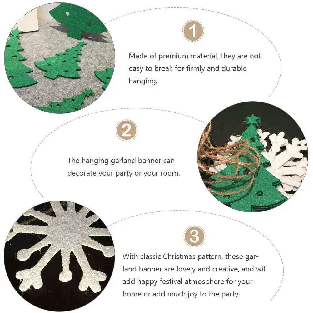 2Pcs Snowflake Christmas Tree Garland Banner Premium Hanging Decoration Party Props Green White for Wall Bedroom Living Room
2Pcs Snowflake Christmas Tree Garland Banner Premium Hanging Decoration Party Props Green White for Wall Bedroom Living Room