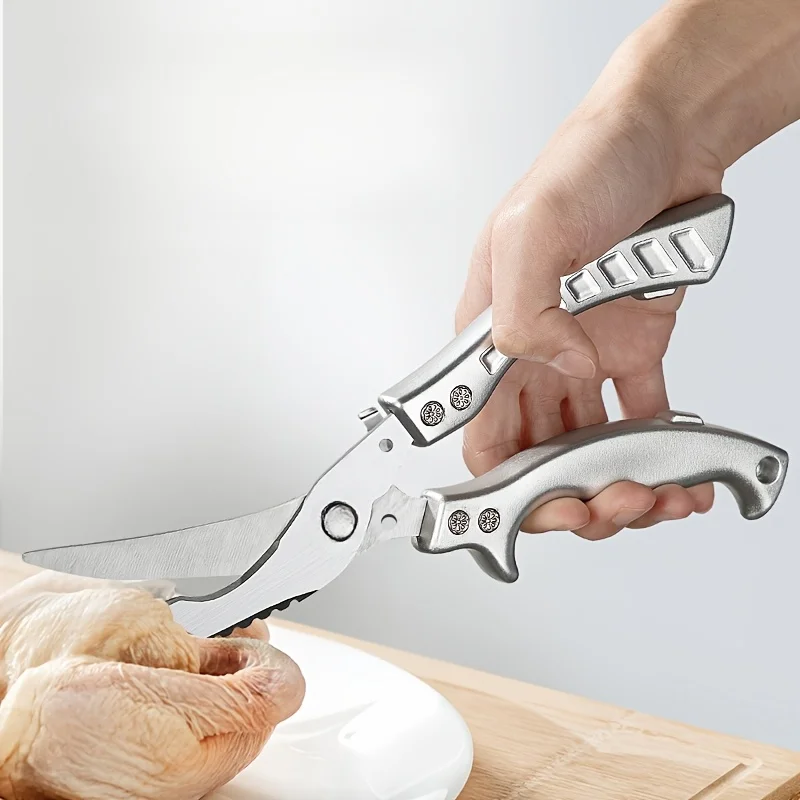 Heavy Duty Carbon Steel Scissors with Sharp Serrated Blades, Professional Chef Shears for Cutting Meat, Poultry, Vegetables
Heavy Duty Carbon Steel Scissors with Sharp Serrated Blades, Professional Chef Shears for Cutting Meat, Poultry, Vegetables