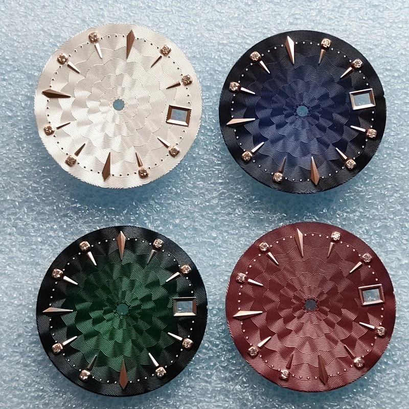 Watch Accessories 29mm NH35 Dial Women's Dial Rose Nail Burgundy Blue Purple Black Pink Dial Fits NH35/NH36 Movement
Watch Accessories 29mm NH35 Dial Women's Dial Rose Nail Burgundy Blue Purple Black Pink Dial Fits NH35/NH36 Movement
