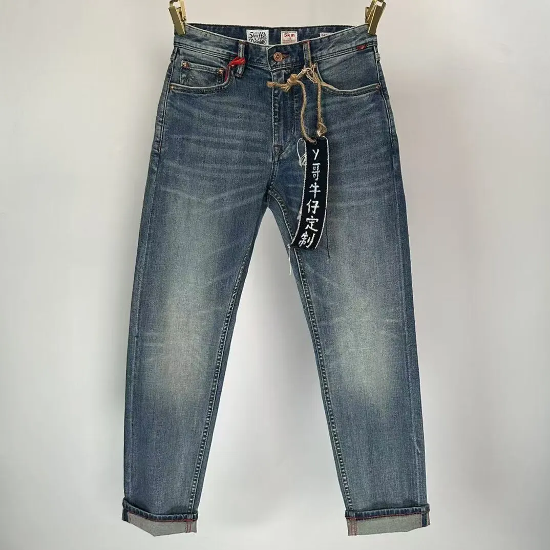 99% Cotton 12oz Selvedge Denim Jeans for Men 2026 Spring Summer American Retro Blue Washed Slim Tapered Stretch Pants 5KM
99% Cotton 12oz Selvedge Denim Jeans for Men 2026 Spring Summer American Retro Blue Washed Slim Tapered Stretch Pants 5KM