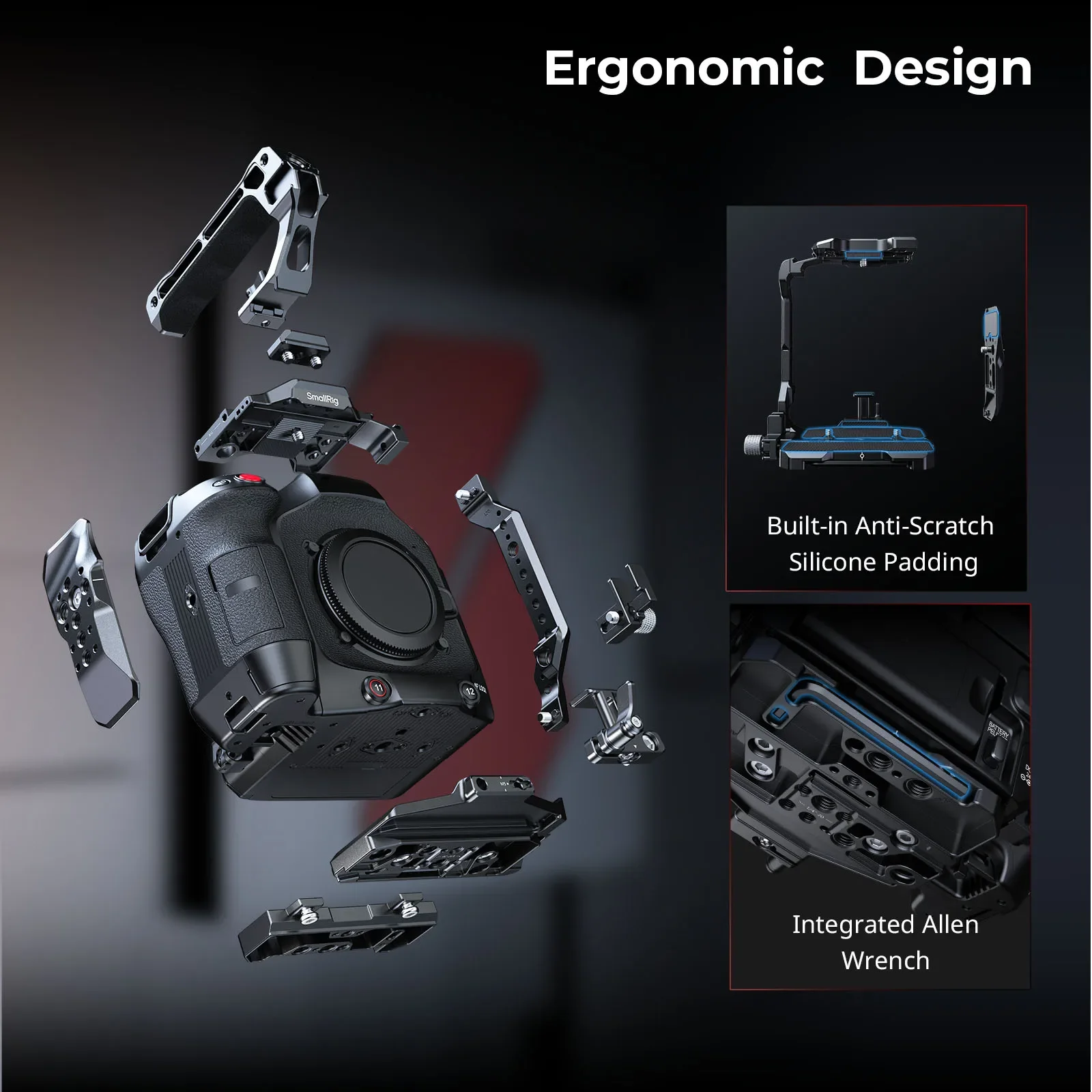 Комплект клетки SmallRig 5136 для Canon EOS C80 с верхней пластиной, опорной пластиной, правая боковая пластина для съемки
Комплект клетки SmallRig 5136 для Canon EOS C80 с верхней пластиной, опорной пластиной, правая боковая пластина для съемки