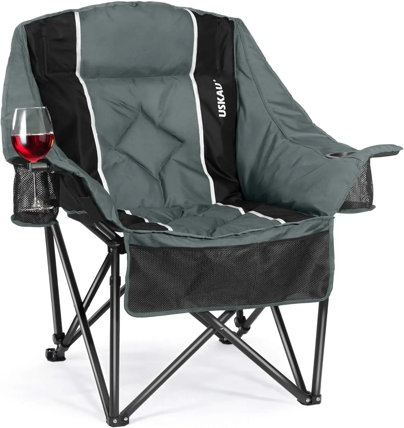 Heavy Duty 400 lbs Oversized Camping Chair for Adults with Padded Seat, Cup Holders, Side Pockets & Carry Bag
Heavy Duty 400 lbs Oversized Camping Chair for Adults with Padded Seat, Cup Holders, Side Pockets & Carry Bag
