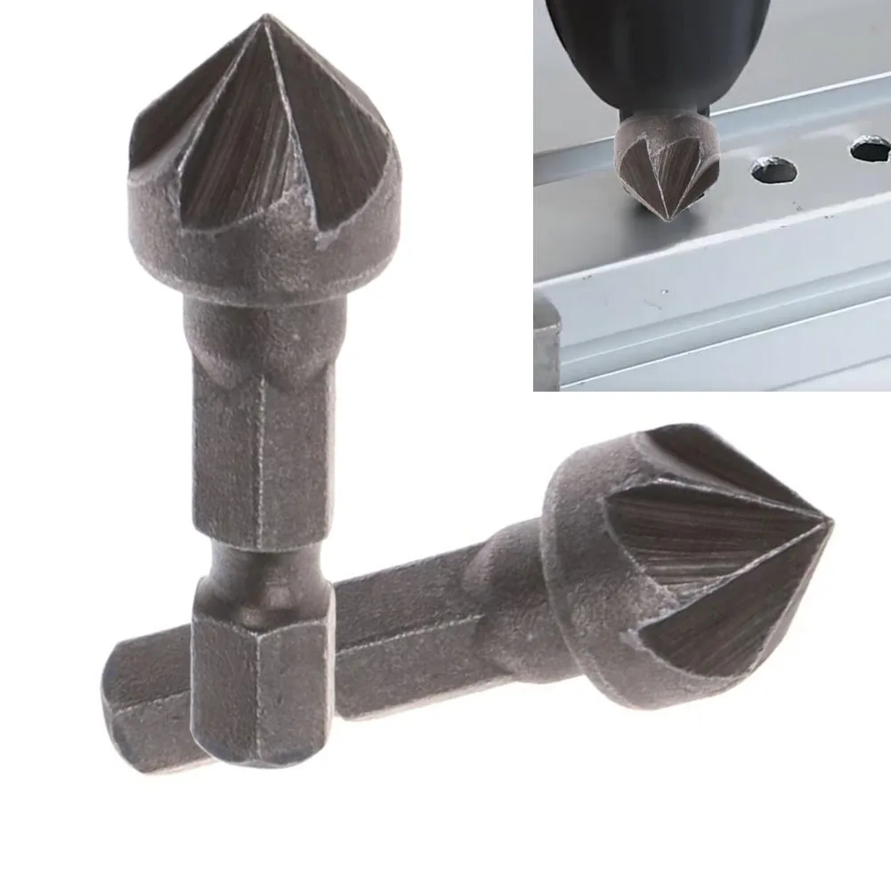 2PCS 5 Flute Countersink Drill Bits with 1/4 Inch Hex Shank for Wood Plastic Rubber and Soft Metal Chamfering and Deburring
2PCS 5 Flute Countersink Drill Bits with 1/4 Inch Hex Shank for Wood Plastic Rubber and Soft Metal Chamfering and Deburring
