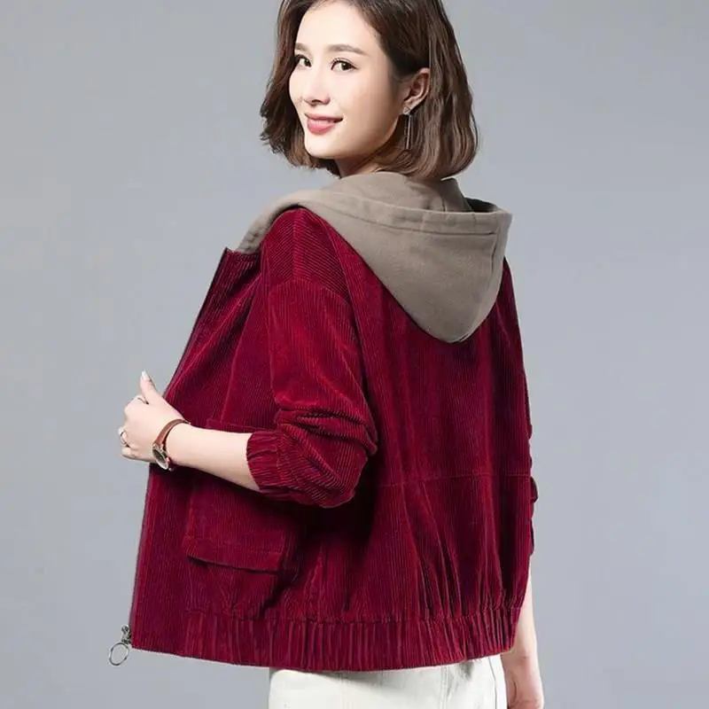New Season Mommy Spring Clothes Corduroy Hooded Jaet 4050 Middle-Aged And ly Women Faionable Autumn Winter ort Lar...
New Season Mommy Spring Clothes Corduroy Hooded Jaet 4050 Middle-Aged And ly Women Faionable Autumn Winter ort Lar...