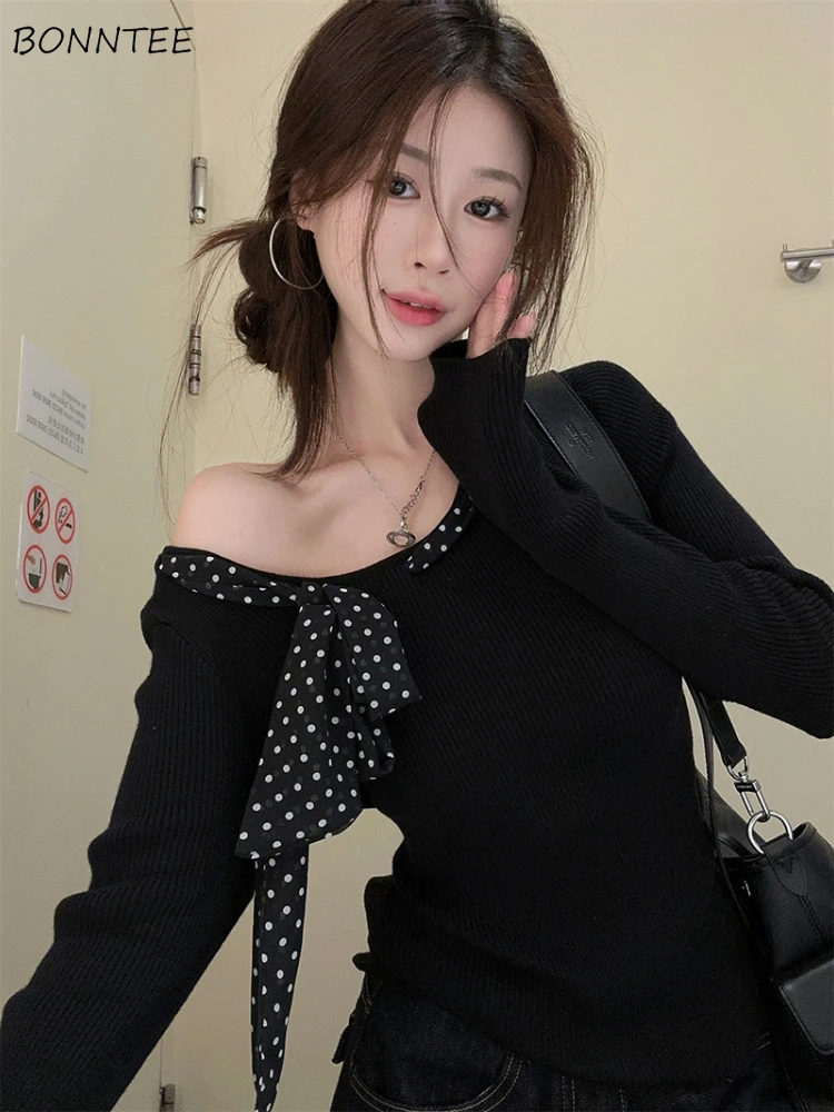 Dot Pullovers Women Skinny Knitted Designed Gentle All-match Y2k Tops Casual Jumper Knitwear Sweater Elegant Korean Fashion Ins
Dot Pullovers Women Skinny Knitted Designed Gentle All-match Y2k Tops Casual Jumper Knitwear Sweater Elegant Korean Fashion Ins