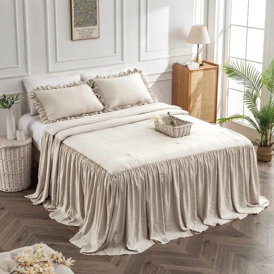 Home Bedding Bedspread Set Quilt Farmhouse Bedspread Summer Coverlet Bed Spreads, Lightweight Quilt Chic Vintage Bedding Ruffle
Home Bedding Bedspread Set Quilt Farmhouse Bedspread Summer Coverlet Bed Spreads, Lightweight Quilt Chic Vintage Bedding Ruffle