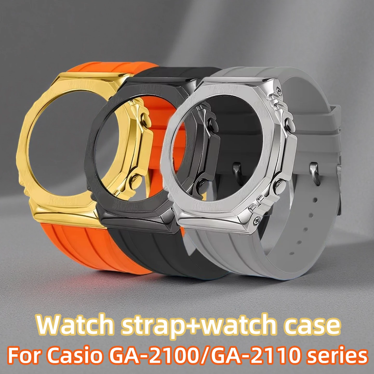 Rubber Silicone Watchband GA-2100 GA-2110 Modified Watch Strap For Casio G-SHOCK GA2100 GM2110 Men Bracelet +Case Accessories
Rubber Silicone Watchband GA-2100 GA-2110 Modified Watch Strap For Casio G-SHOCK GA2100 GM2110 Men Bracelet +Case Accessories