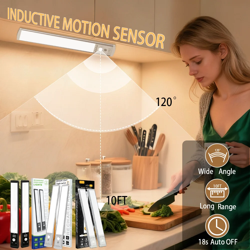 STRLLEY PIR Motion Sensor LED Under Cabinet Lamp Dimmable Rechargeable Night Light Stair Closet Room Aisle Tube Bar DetectorBulb
STRLLEY PIR Motion Sensor LED Under Cabinet Lamp Dimmable Rechargeable Night Light Stair Closet Room Aisle Tube Bar DetectorBulb