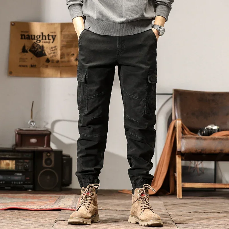 Cargo Pants Men Cotton Sports Casual Pants Fashion Multi-Pocket Simple Binding Feet zipper Mens Hip Pop Loose Streetwear Jogger
Cargo Pants Men Cotton Sports Casual Pants Fashion Multi-Pocket Simple Binding Feet zipper Mens Hip Pop Loose Streetwear Jogger